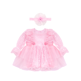 Baby Girls' Lace Floral Embroidered Dress