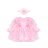 Baby Girls' Lace Floral Embroidered Dress