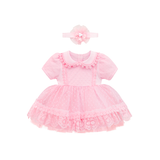 Christening Baptism Dress, Baby Girls' Lace Floral Embroidered Dress