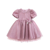 Toddler Sparkly Tulle Flower Detailed Party Dress