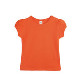Baby Cotton Puff Sleeve Basic Crewneck T-Shirt