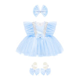 Baby Sequined Tulle Party Dress Set
