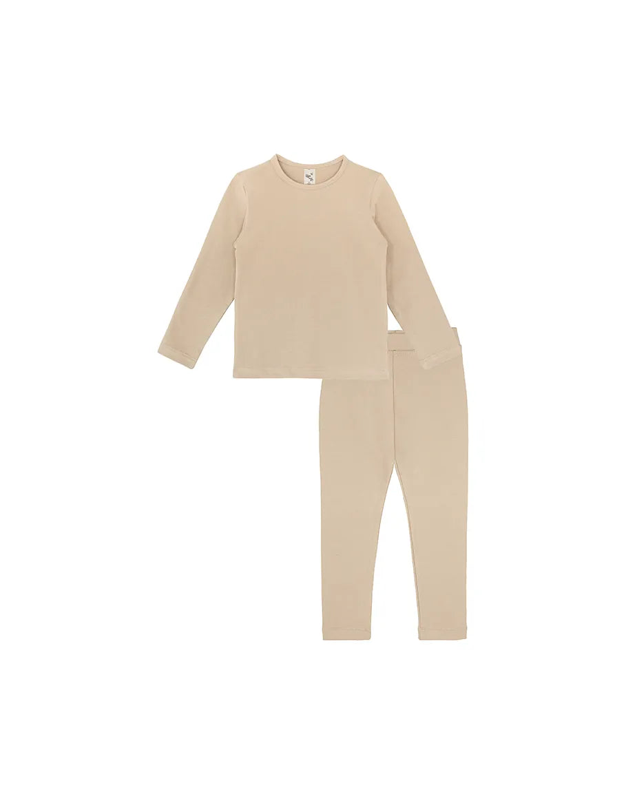 Little Girls Cotton Crewneck Basic T-Shirt & Leggings Set
