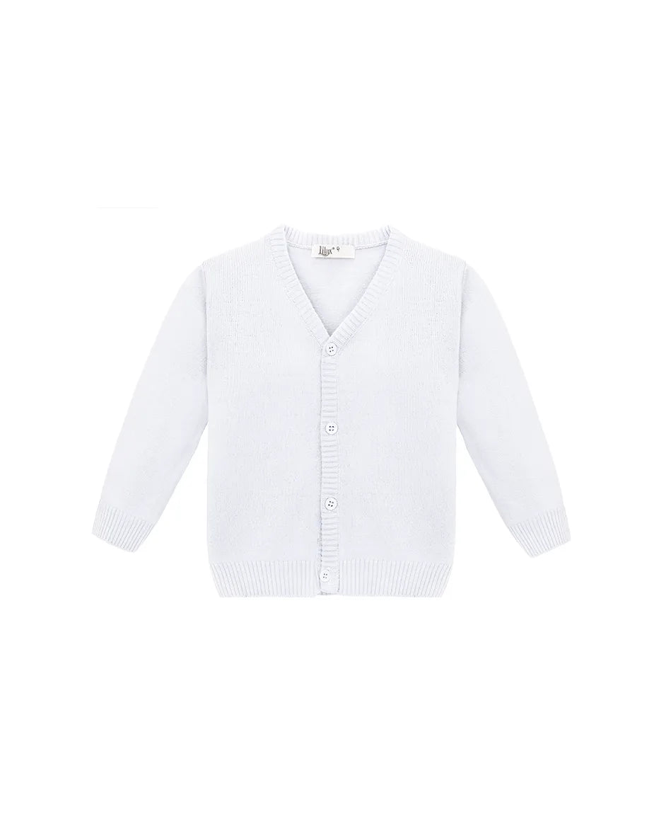 V-Neck Cardigan Sweater for Boys - Featuring Button Closure, Toddler to Youth