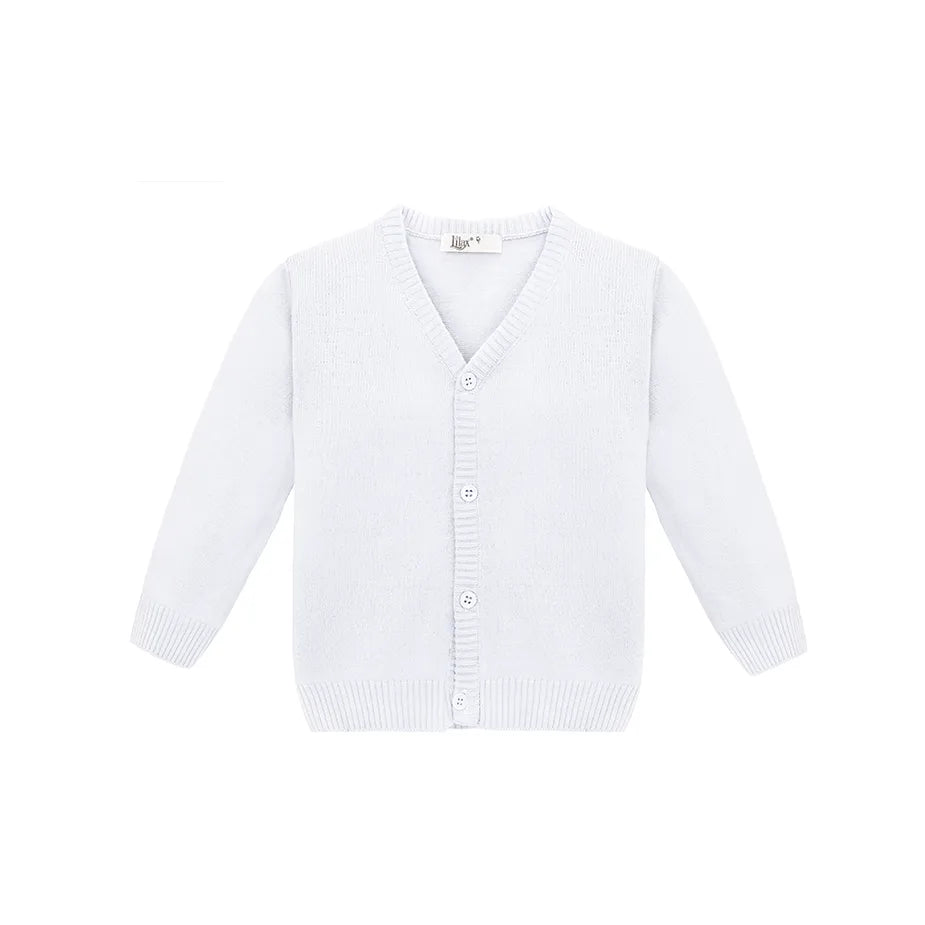 V-Neck Cardigan Sweater for Boys - Featuring Button Closure, Toddler to Youth