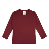 Little Girls Cotton Long Sleeve Basic Crewneck T-Shirt