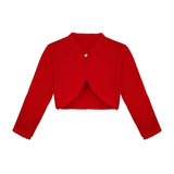 Girls Patterned Knit Bolero Cardigan