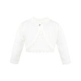 Little Girls' Knit Long Sleeve Button Closure Bolero Cardigan Shrug