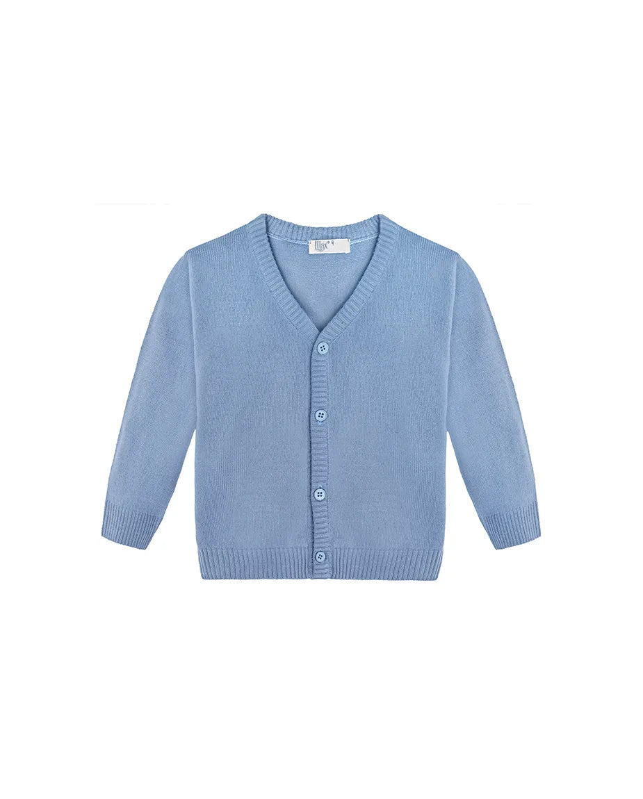 V-Neck Cardigan Sweater for Boys - Featuring Button Closure, Toddler to Youth