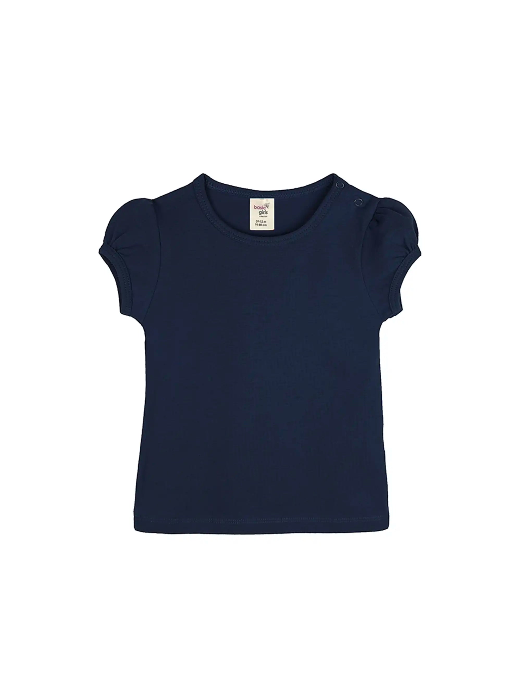 Baby Girls' Basic T-Shirt Short Sleeve Crewneck Tee