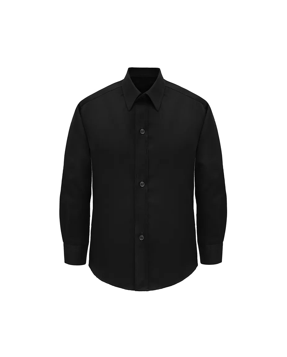 Boys' Button Down Shirt Solid Long Sleeve Dress Shirt