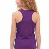 Girls' Soft Solid Cotton Blend Racerback Tank Top