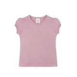 Baby Cotton Puff Sleeve Basic Crewneck T-Shirt
