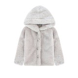 Girl Button Down Hooded Cardigan Jacket