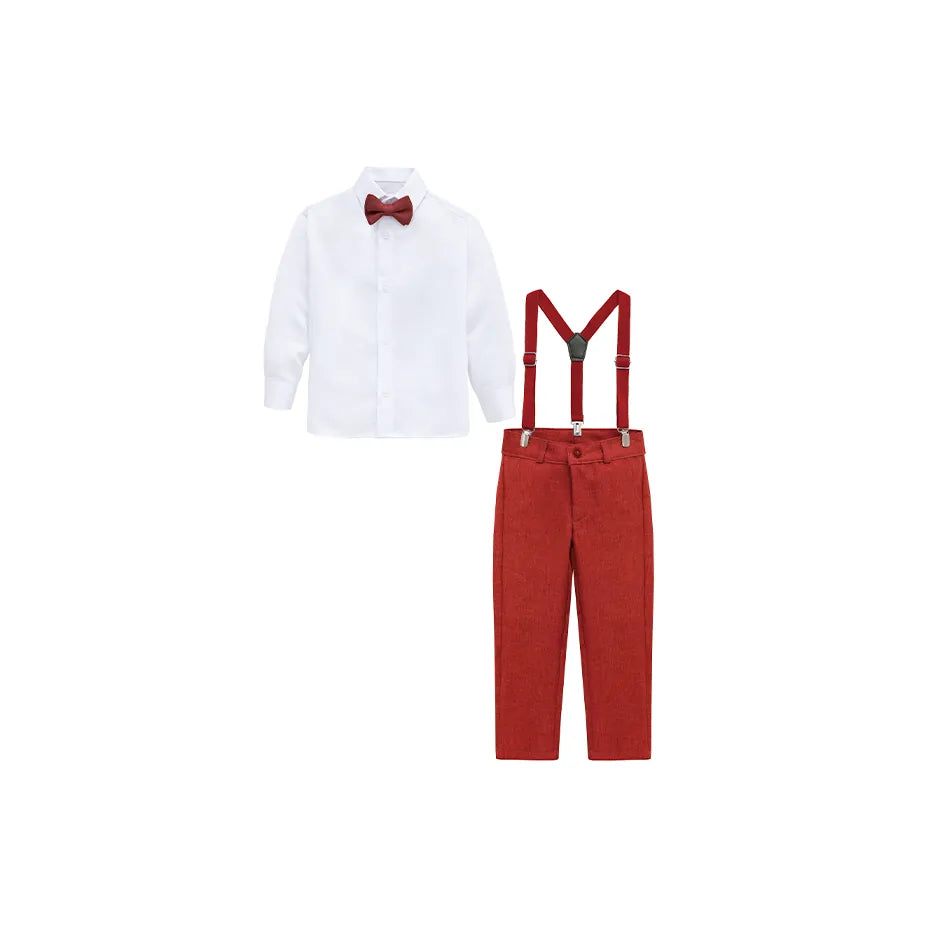 Boys Formal Slim Fit 4 Piece Pant Set