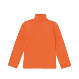Little Girls Cotton Long Sleeve Basic Turtleneck T-Shirt