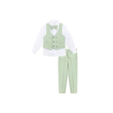 Little & Youth Boys Suit Set - Formal Suit Vest, White Dress Shirt, Dress Pants, and Bowtie - 4-Piece