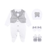 Newborn Baby Cotton 5-Piece Satin Detailed Take Me Home Set