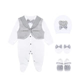 Newborn Baby Cotton 5-Piece Satin Detailed Take Me Home Set