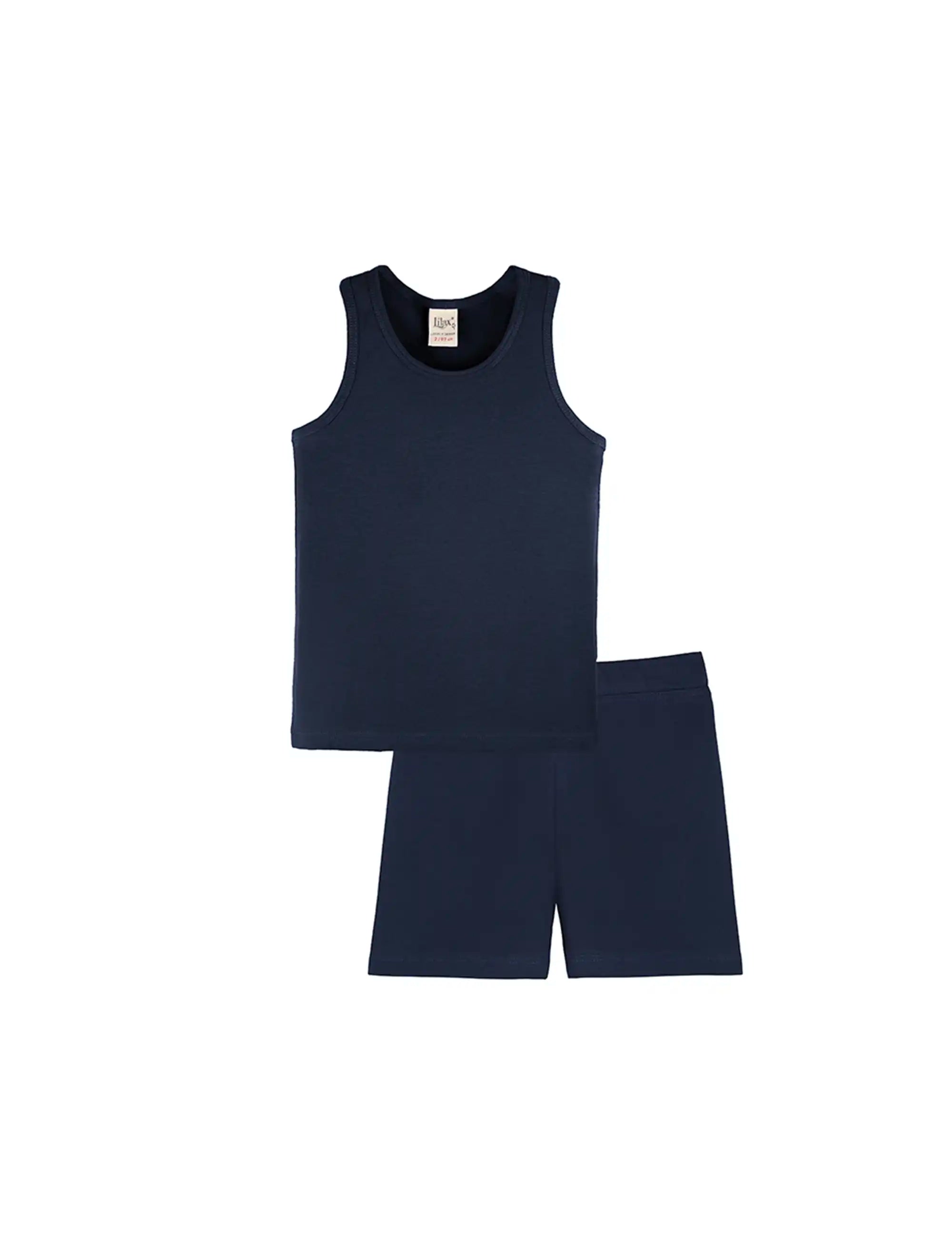 Girls' Racerback Tank Top and Solid Soft Dance Short Color Match Set