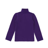 Toddler Cotton Long Sleeve Solid Turtleneck T-Shirt