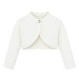 Girls Patterned Knit Bolero Cardigan