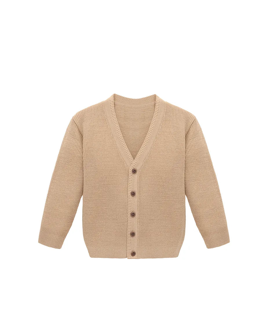 Boys Classic Knit V-Neck Cardigan Sweater