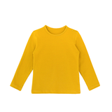 Baby Cotton Long Sleeve Basic Crewneck T-Shirt