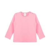 Baby Cotton Long Sleeve Basic Crewneck T-Shirt