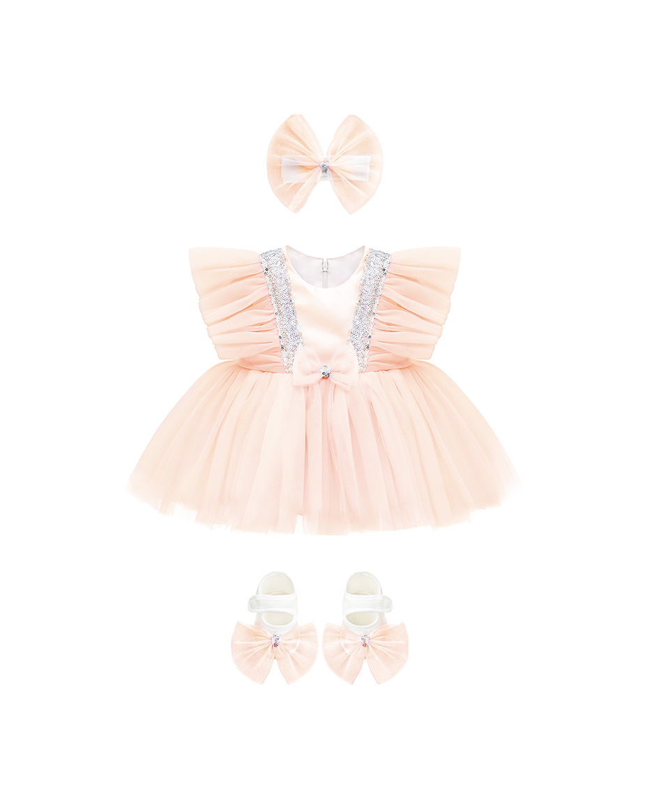 Baby Sequined Tulle Party Dress Set