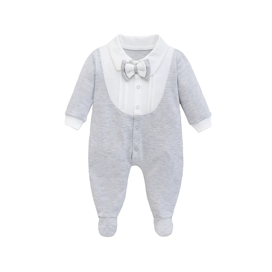 Baby Boy Gentleman Tuxedo Footie