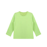 Little Girls Cotton Long Sleeve Basic Crewneck T-Shirt