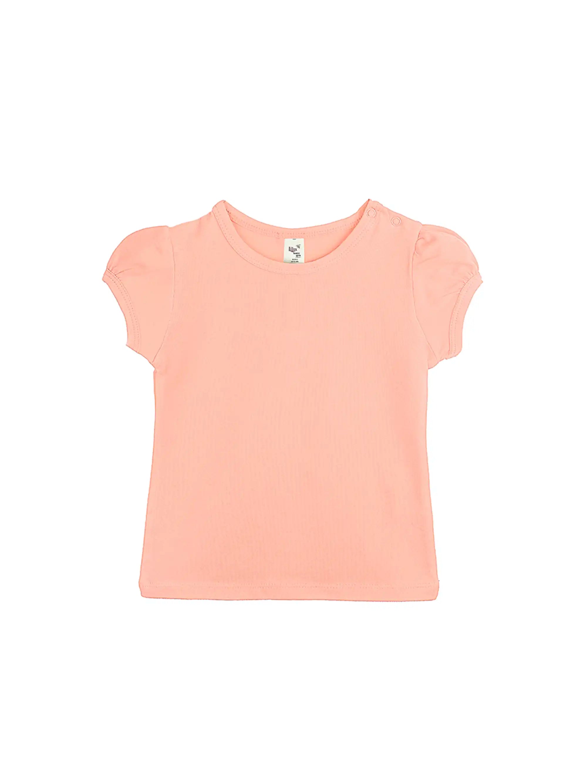Baby Girls' Basic T-Shirt Short Sleeve Crewneck Tee