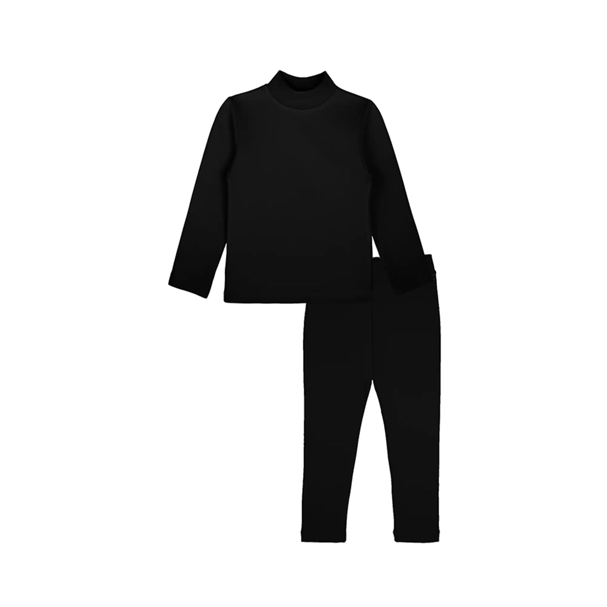 Girls Long Sleeve Mock Turtleneck Shirt and Leggings Set, Girls' Clothing Sets