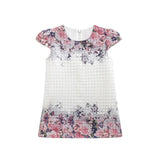 Little Girls Floral Short Sleeve Summer Dress
