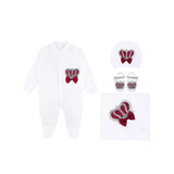 Newborn Baby 4-Piece Cotton Crown Layette Gift Set