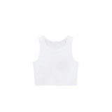 Girls' Double Lined Sleeveless Basic Crop Tank Top