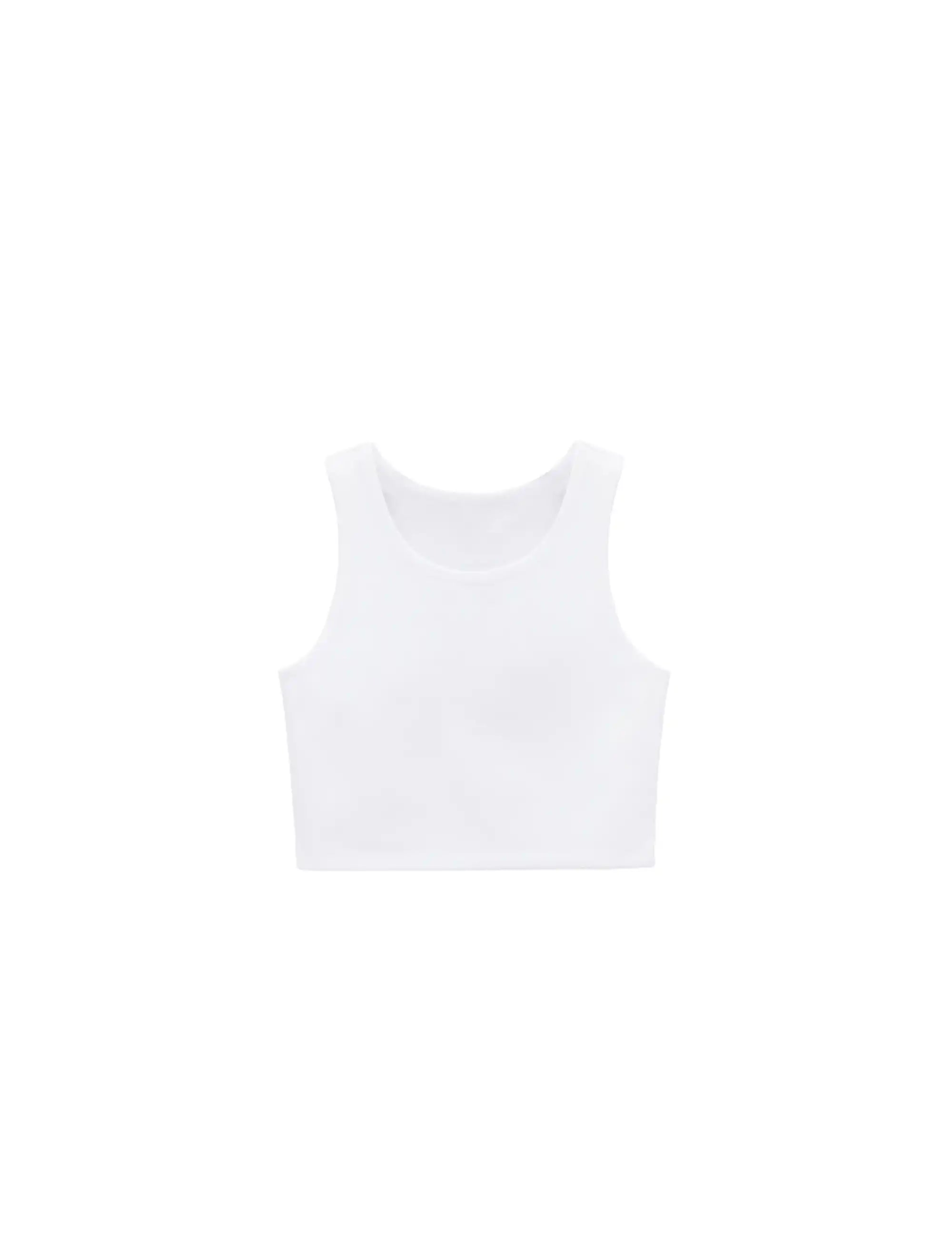 Girls' Double Lined Sleeveless Basic Crop Tank Top
