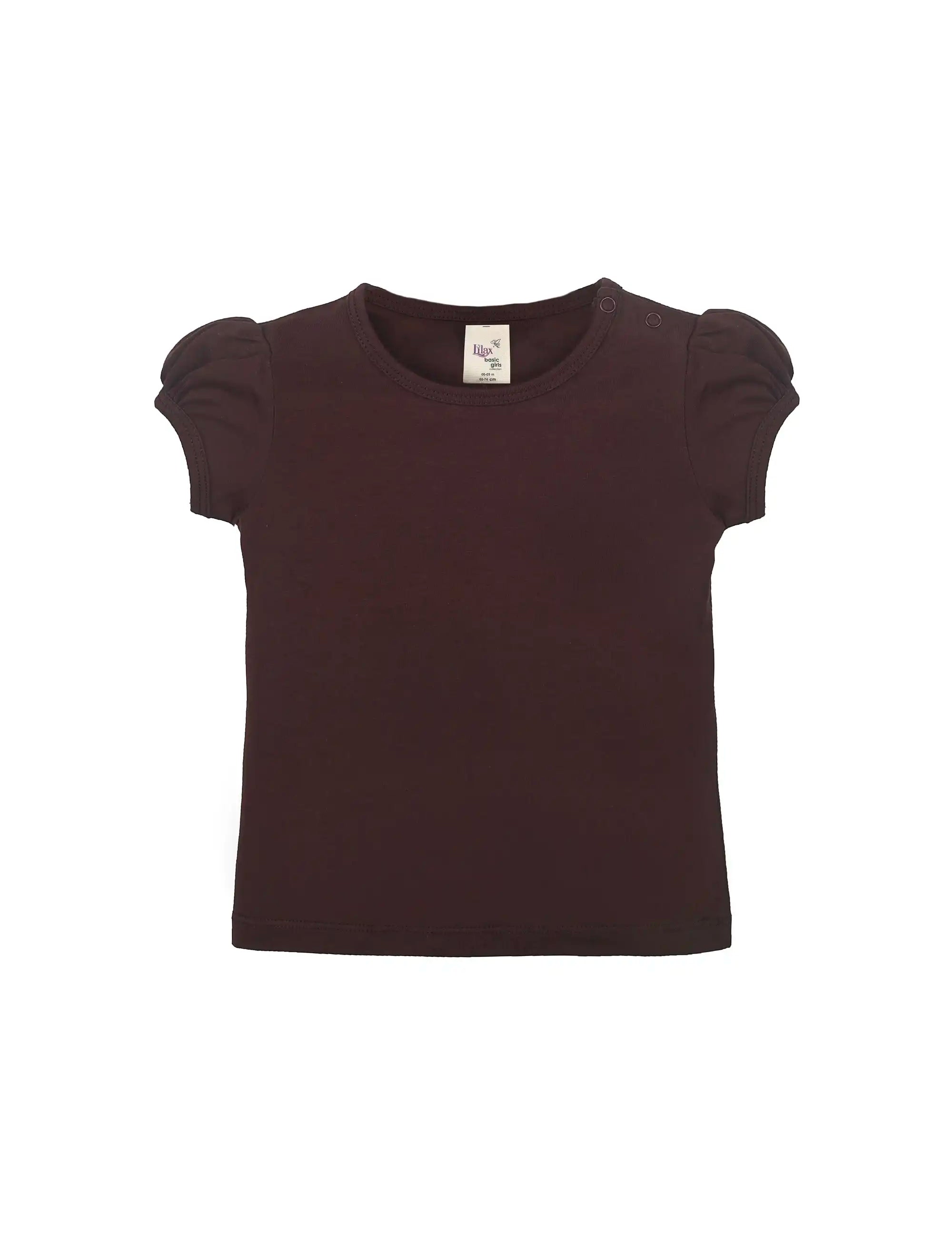 Baby Girls' Basic T-Shirt Short Sleeve Crewneck Tee