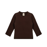 Baby Cotton Long Sleeve Basic Crewneck T-Shirt