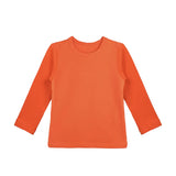 Little Girls Cotton Long Sleeve Basic Crewneck T-Shirt