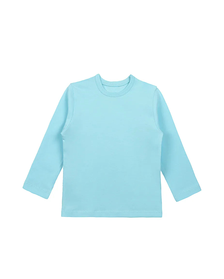 Toddler Cotton Long Sleeve Basic Crewneck T-Shirt