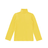 Little Girls Cotton Long Sleeve Basic Turtleneck T-Shirt