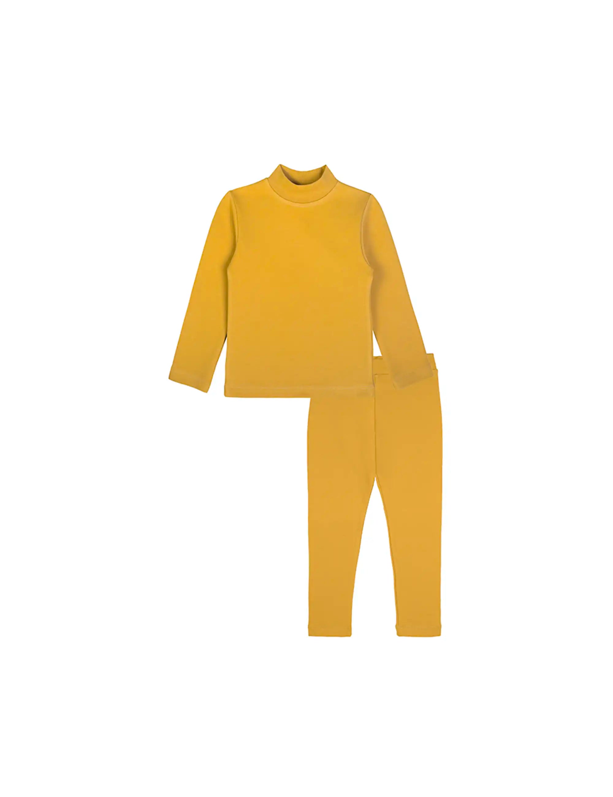 Girls Long Sleeve Mock Turtleneck Shirt and Leggings Set, Girls' Clothing Sets