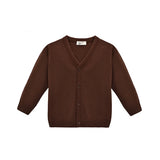 V-Neck Cardigan Sweater for Boys - Featuring Button Closure, Toddler to Youth