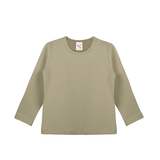 Baby Cotton Long Sleeve Basic Crewneck T-Shirt