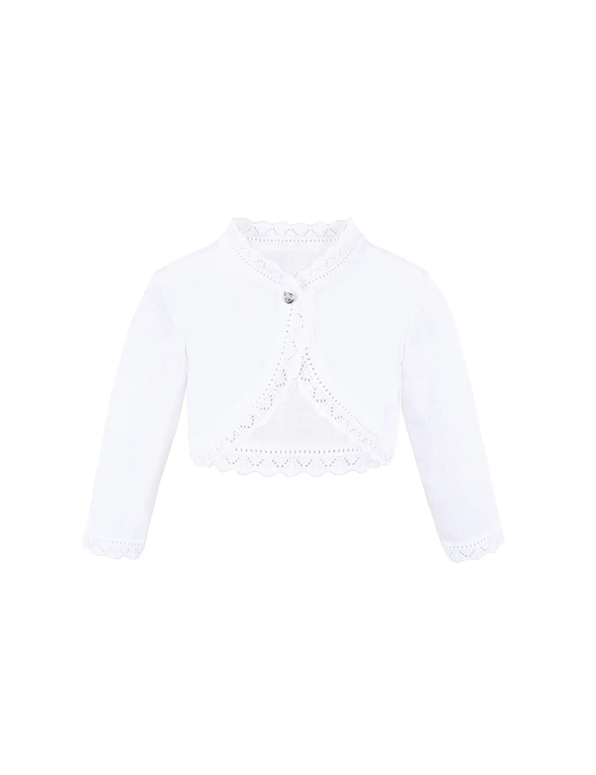 Little Girls' Knit Long Sleeve Button Closure Bolero Cardigan Shrug