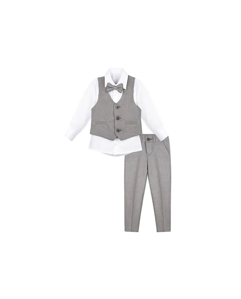 Boys 4-Piece Slim Fit Suit Set
