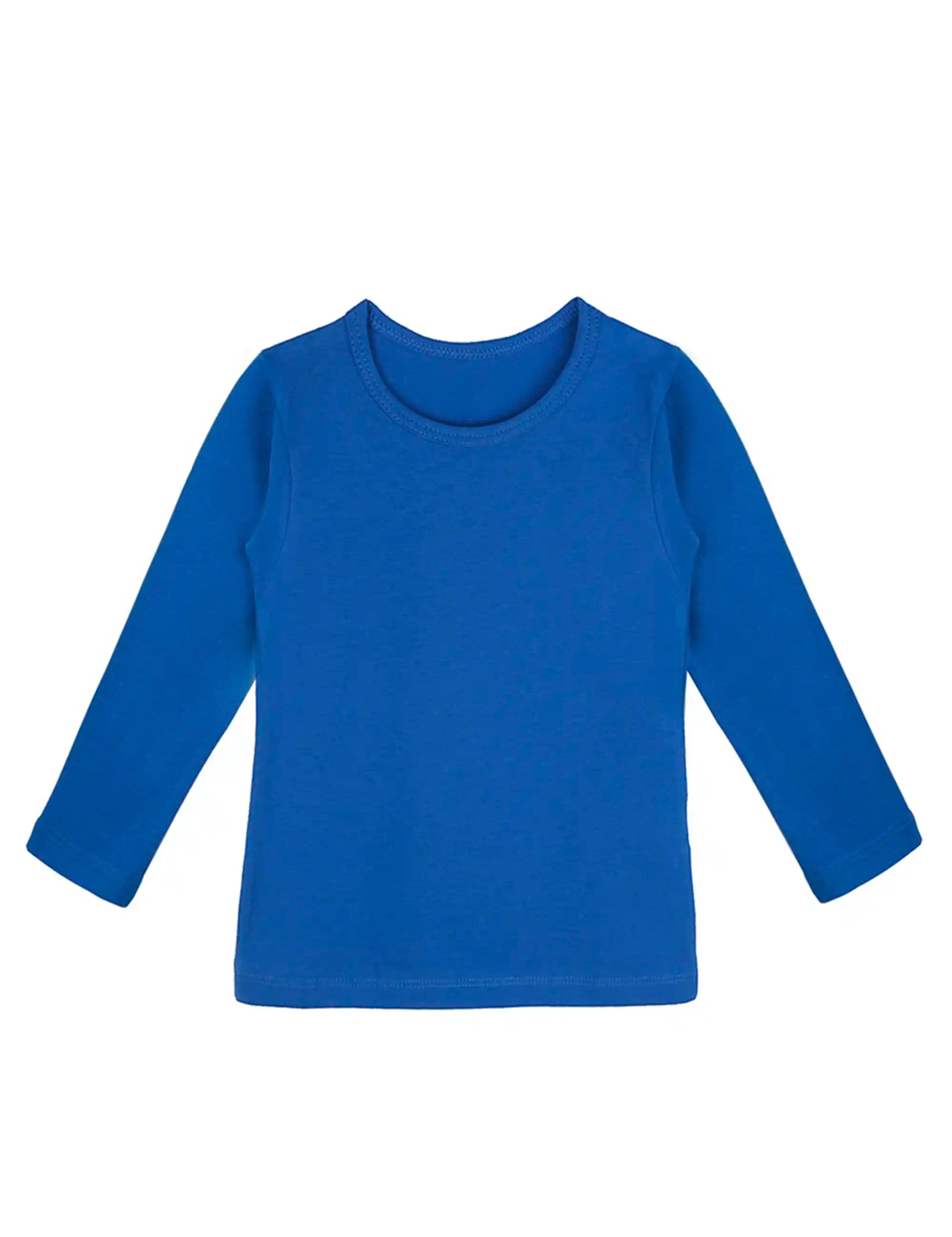 Lilax Girls' Basic Long Sleeve Round Neck Cotton T-Shirt
