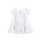 Toddler Cotton Floral Embroidered Short Sleeve Dress